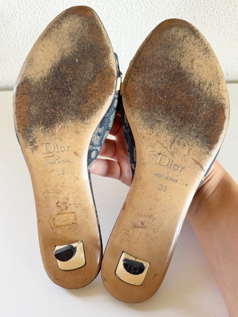 Vintage Christian Dior Oblique Lock & Key Mule Kitten Heels EU 39 - Picture 14 of 16